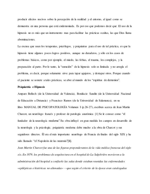 Hechos y mitos relativos a la hipnosis